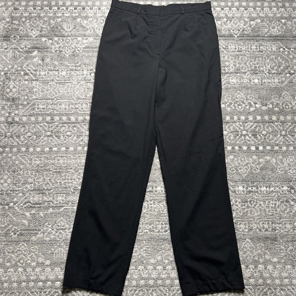 Zanella Black Jenna Dress Pants Womens Size 10 x 34" Length Slacks Stretch Wool